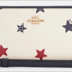 COACH ZIP AROUND ACCORDION  PATRIOTIC WALLET!